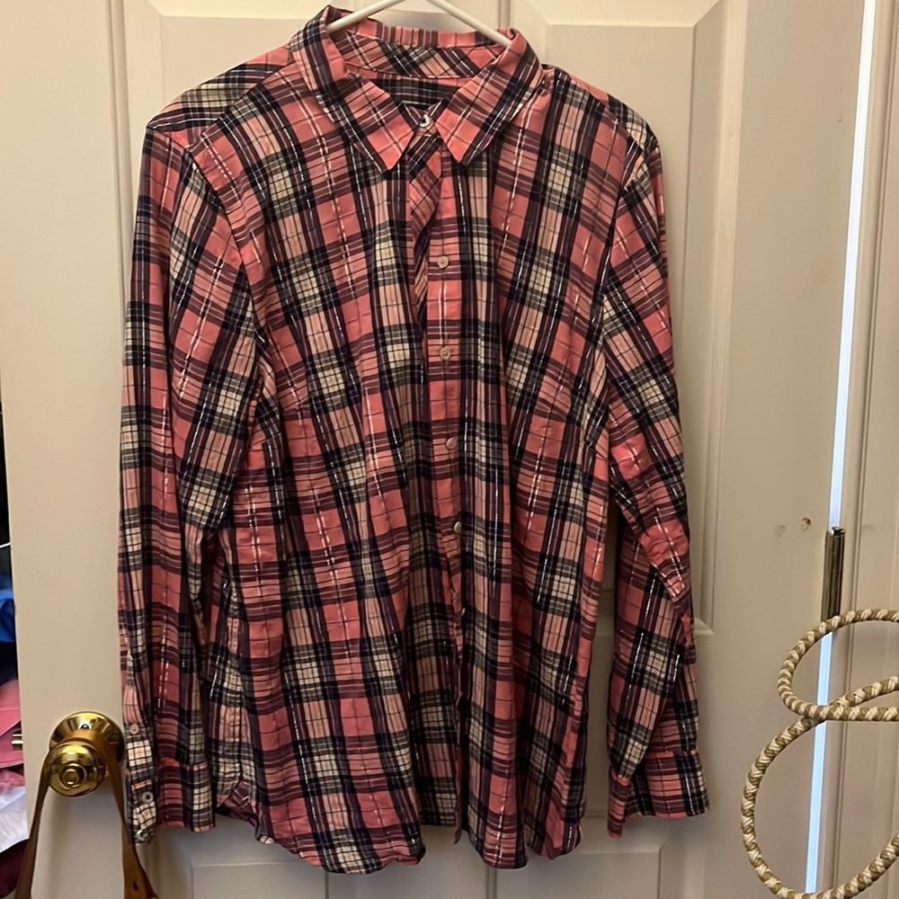 Talbots XL Plaid Shirt